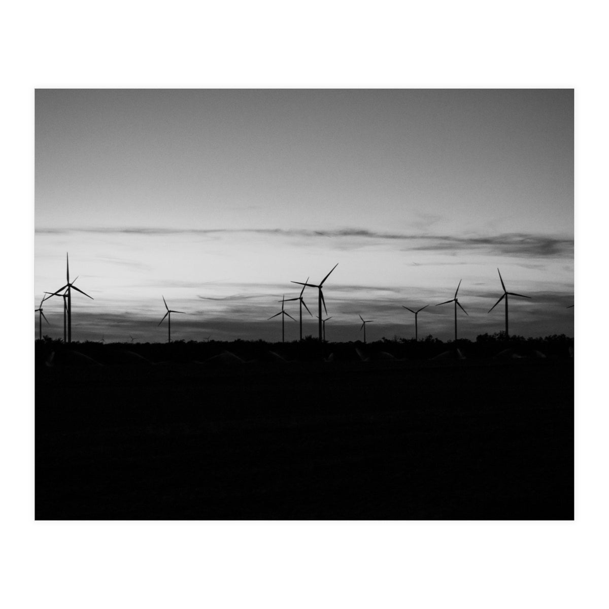 Windmills at sunset (Print Only)