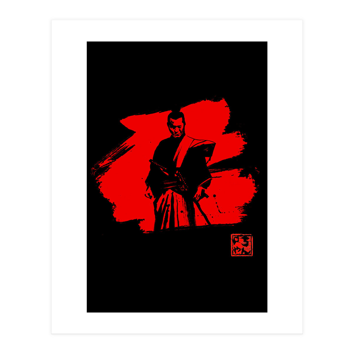 Samurai In Red (Print Only)