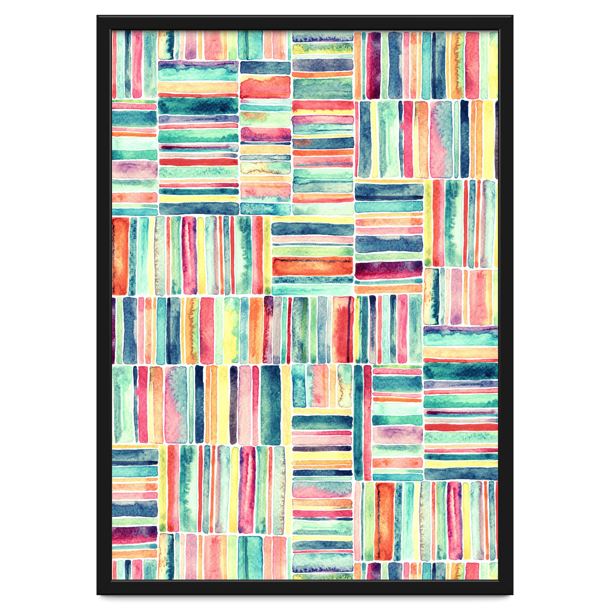 Retro Beach Chair Pastel Watercolor Stripes