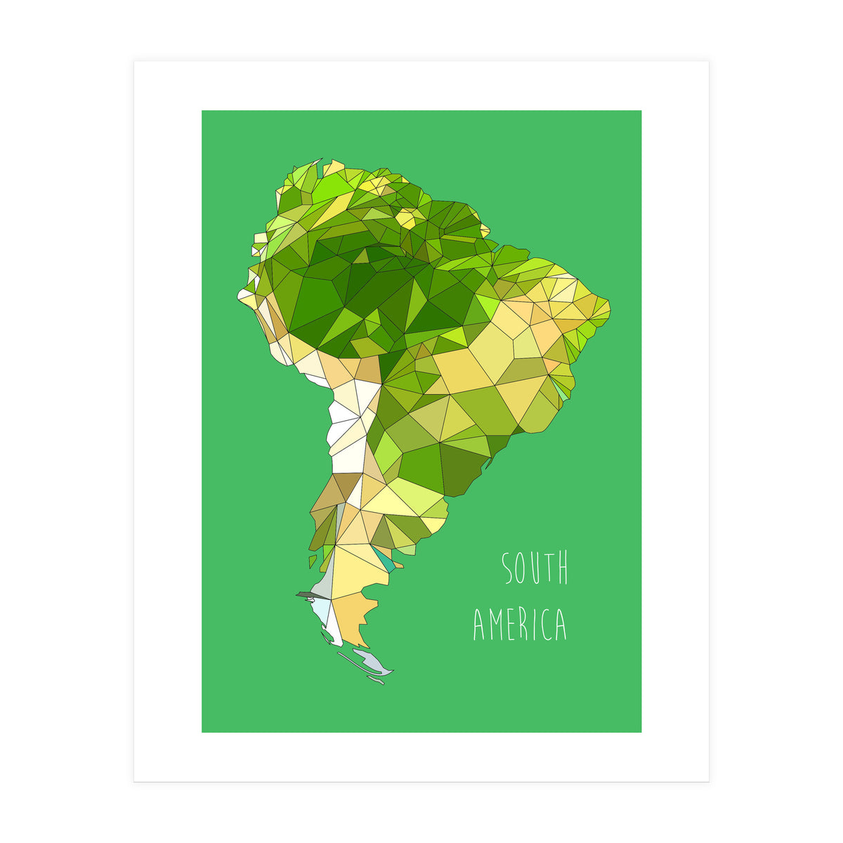 SOUTH AMERICA – Green (Print Only)