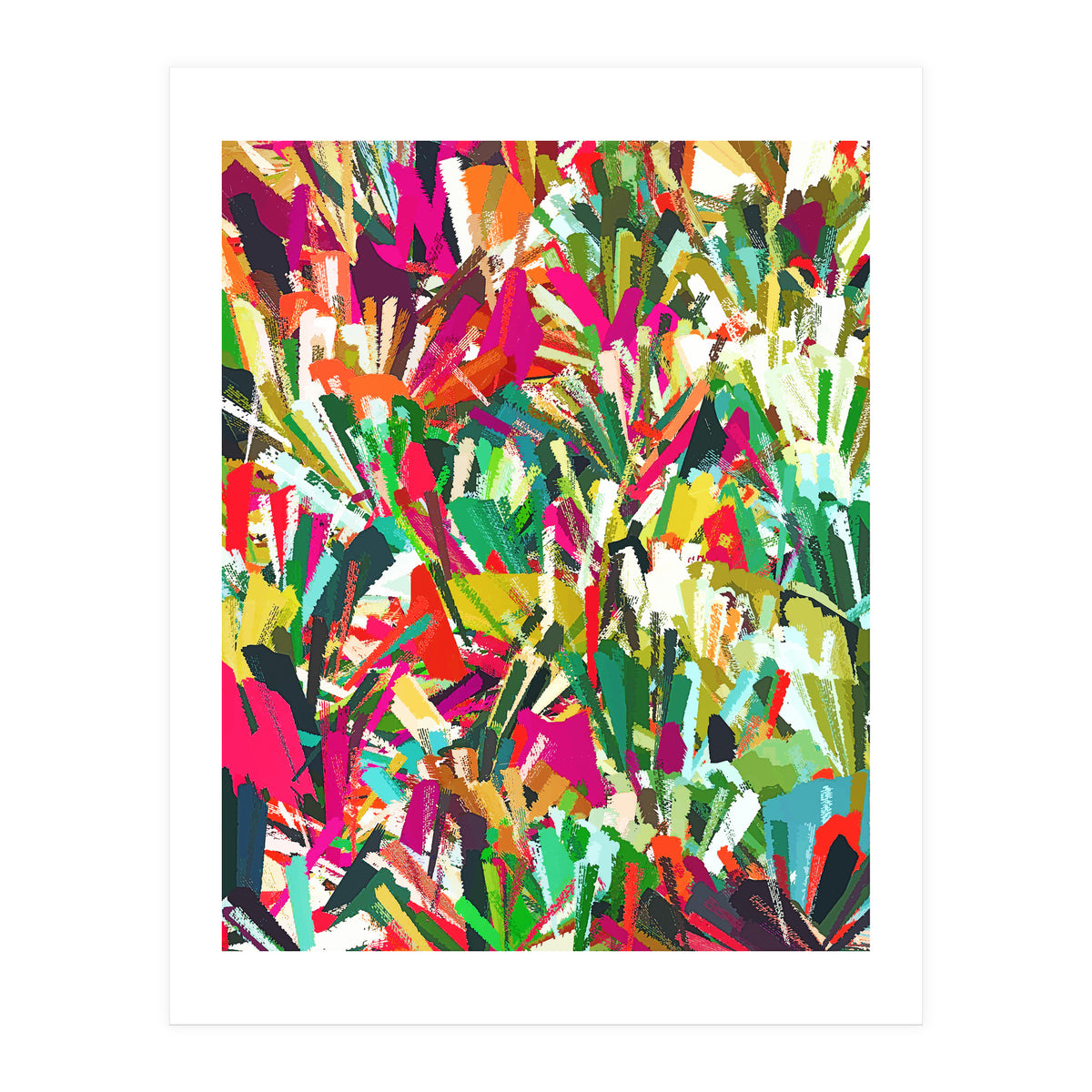 Sparks of Emotions, Abstract Eclectic Colorful Expression Painting, Pop of Color Modern Bohemian Illustration (Print Only)