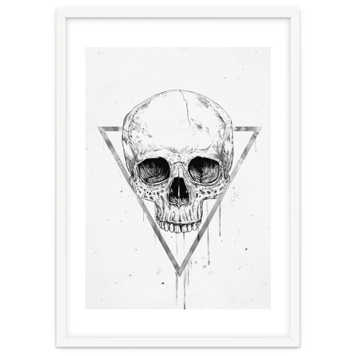 Skull In A Triangle (bw)