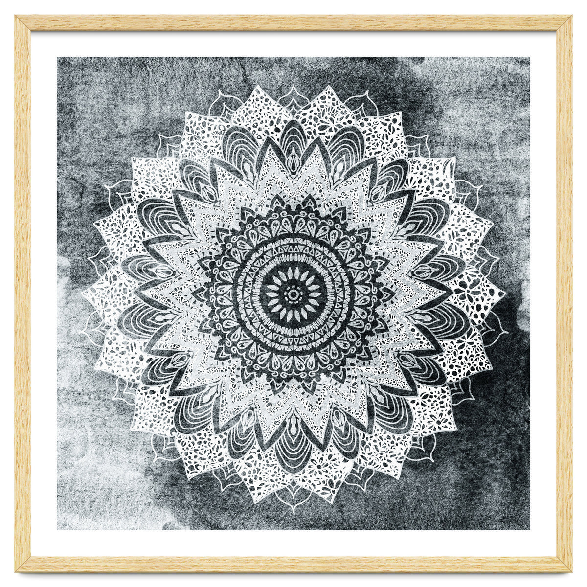 Bohochic Mandala In Gray