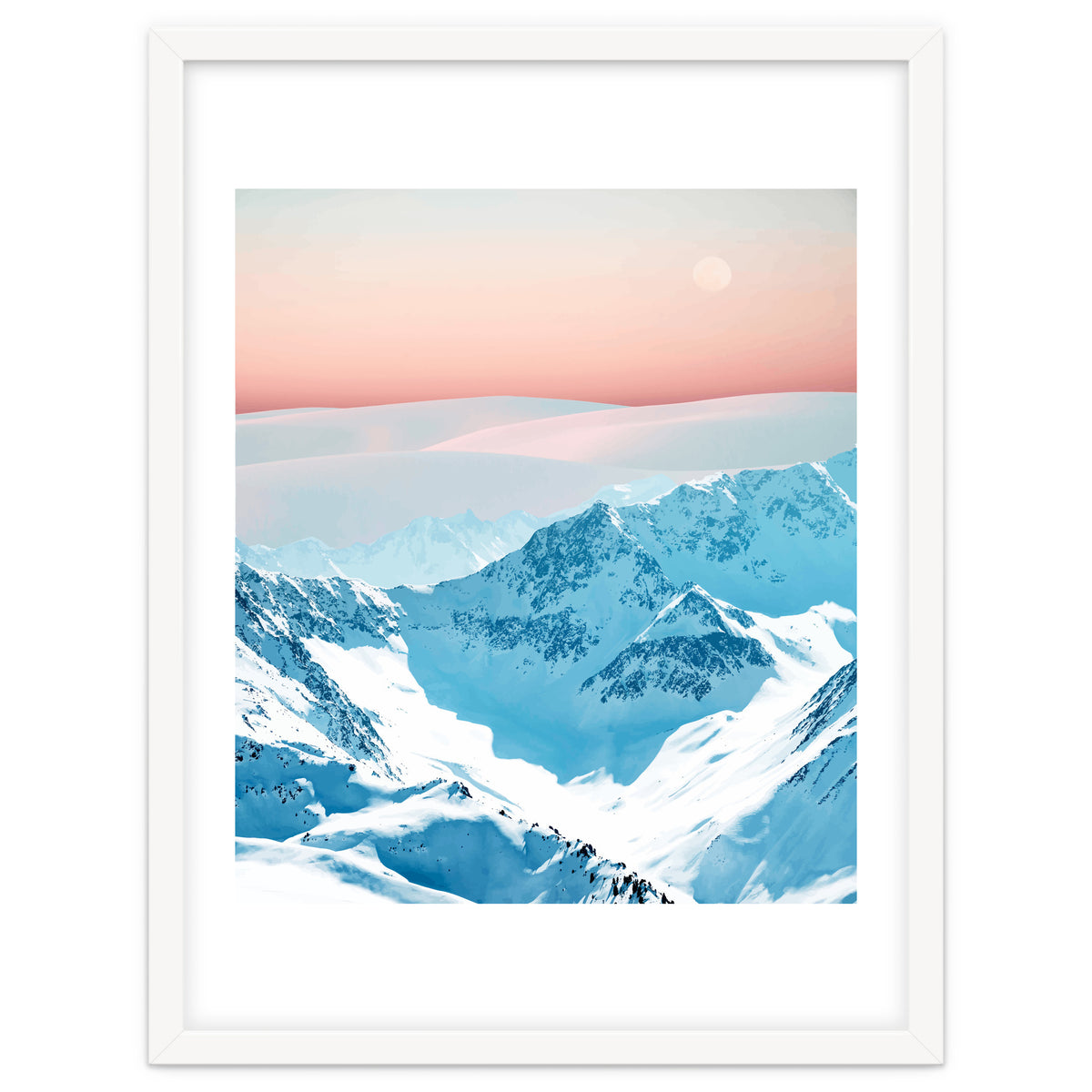 Snow & Blush Horizon