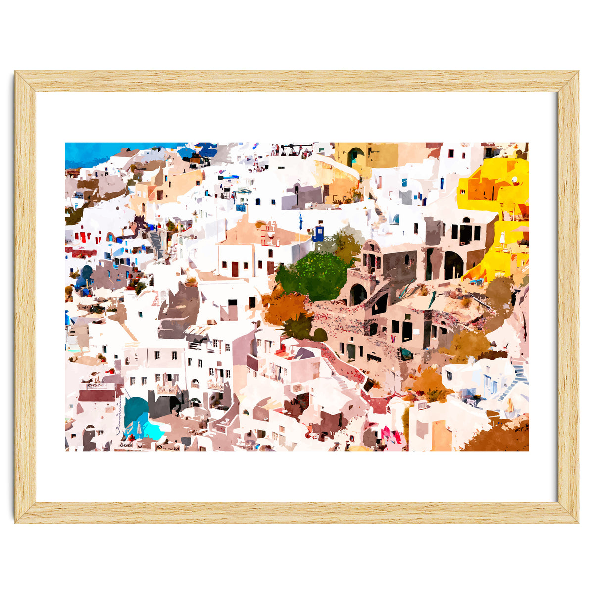 Travel Far Enough, You Meet Yourself Illustration, Spain Citiscape Architecture Painting, Buildings