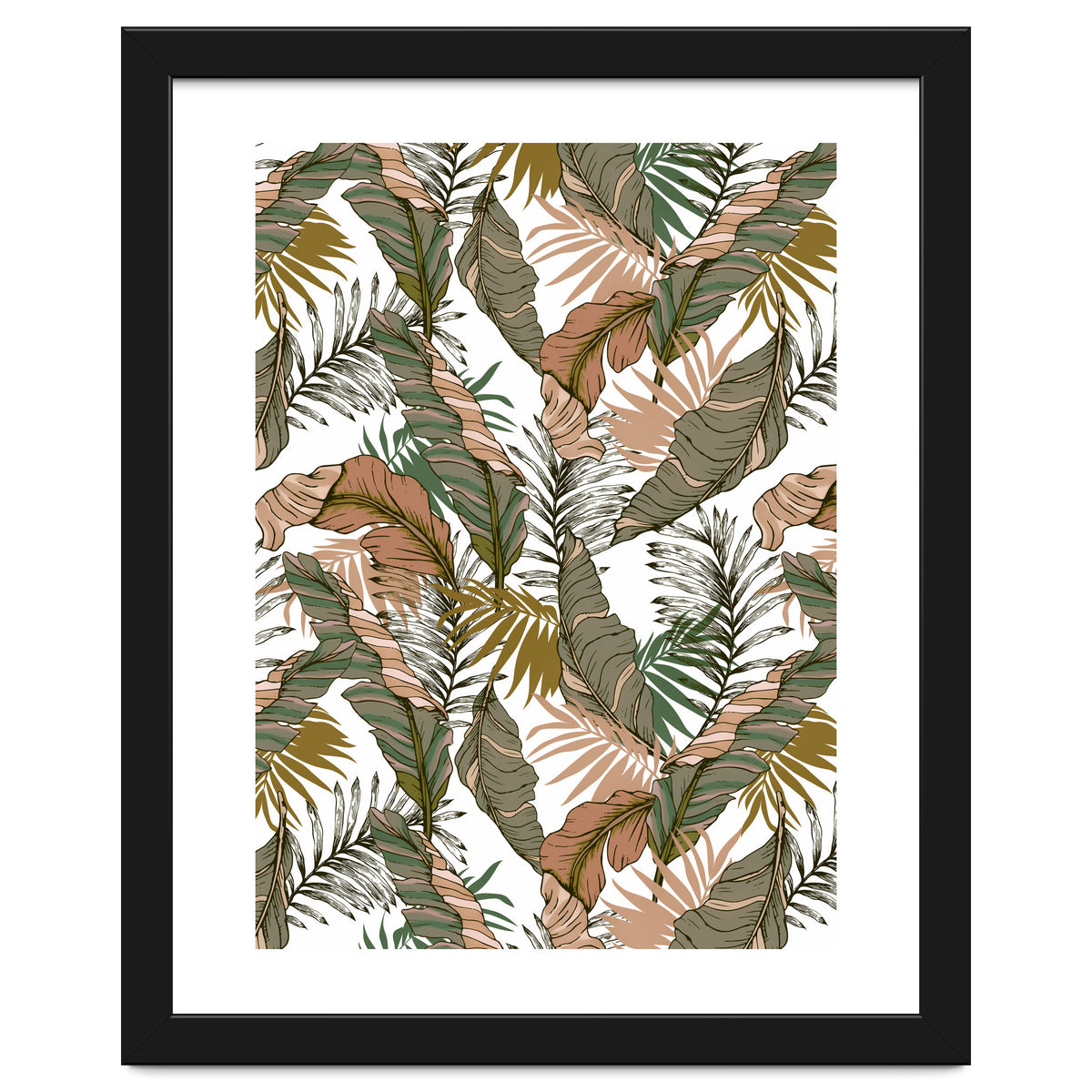 Drawing of wild tropical jungle I