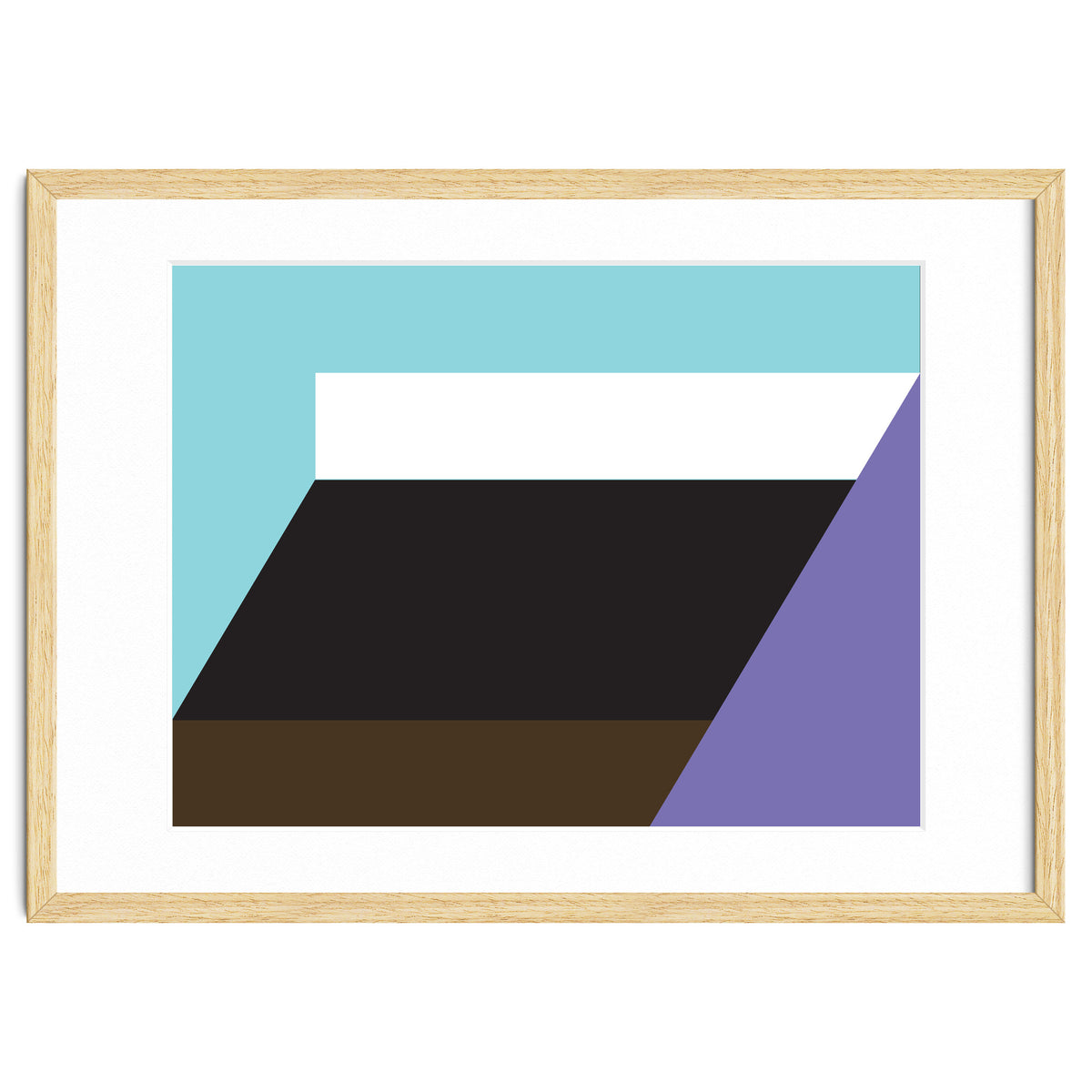 Geometric Shapes No. 34 - purple, blue & black