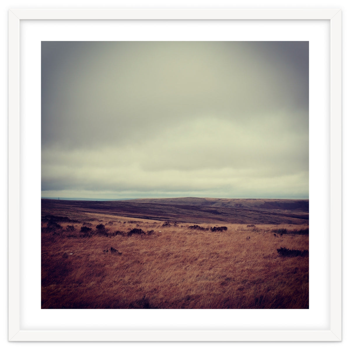 Bleak winter landscape of Saddleworth Moor