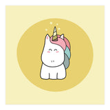 Kawaii Cute Unicorn (Print Only) thumbnail