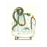 Snake in the Bath, Funny Bathroom Humour (Print Only) thumbnail