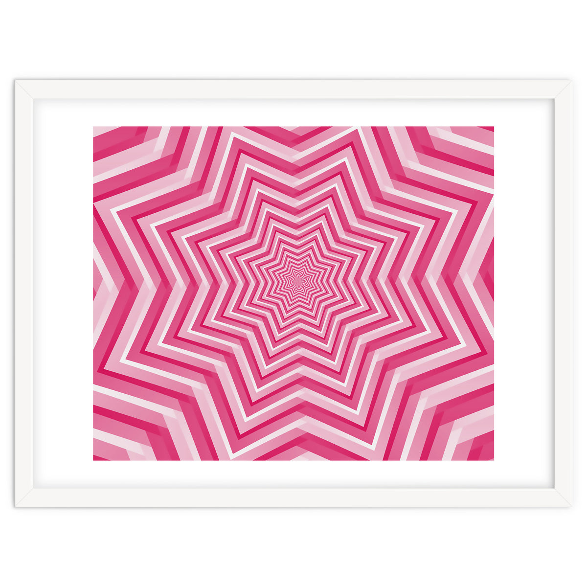 Abstract Pink Geometric Design Art