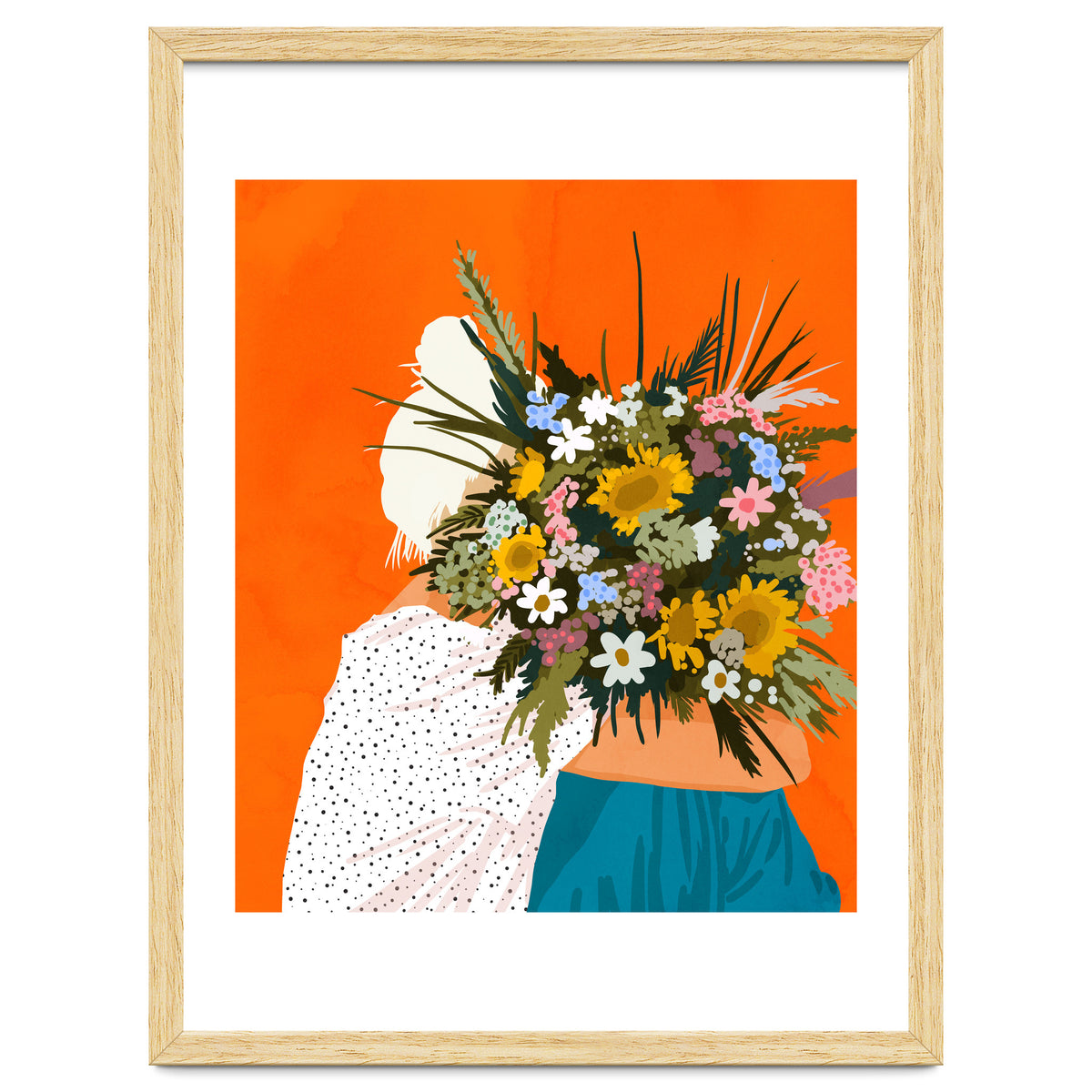 Happiness Is To Hold Flowers In Both Hands