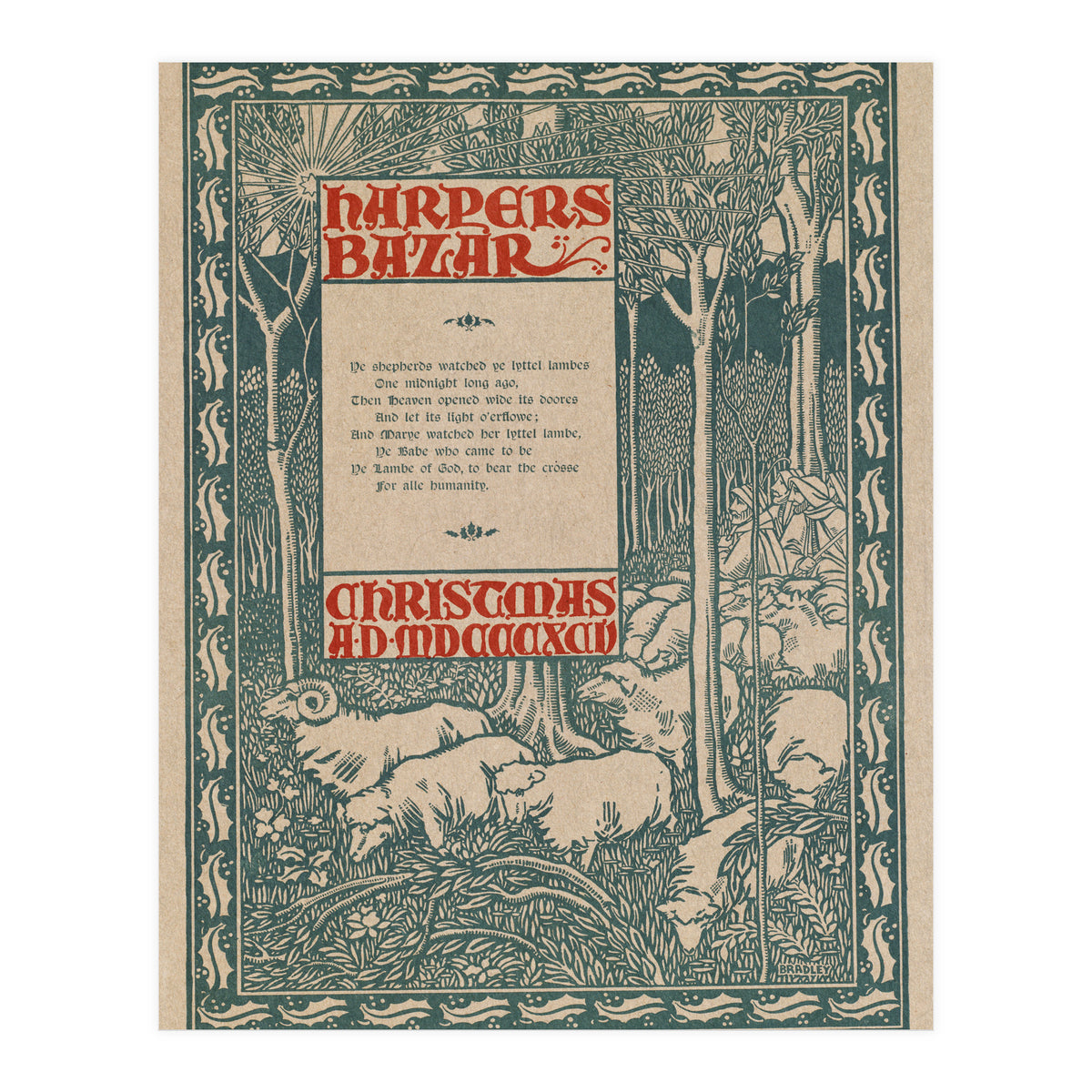 Harper's Bazar Christmas Advertisement (Print Only)