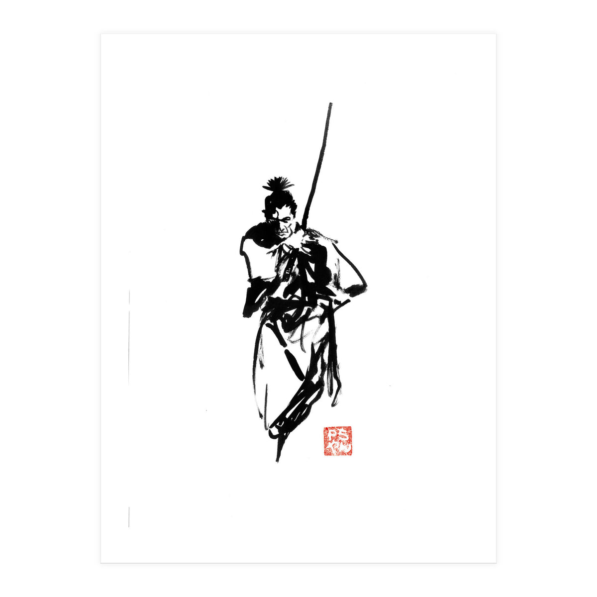 Samurai and sword (Print Only)