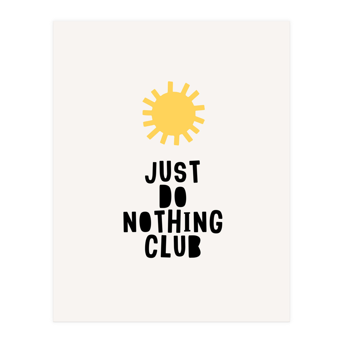 Do Noting Club Yellow (Print Only)