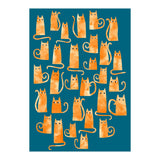Ginger Cats Teal (Print Only) thumbnail