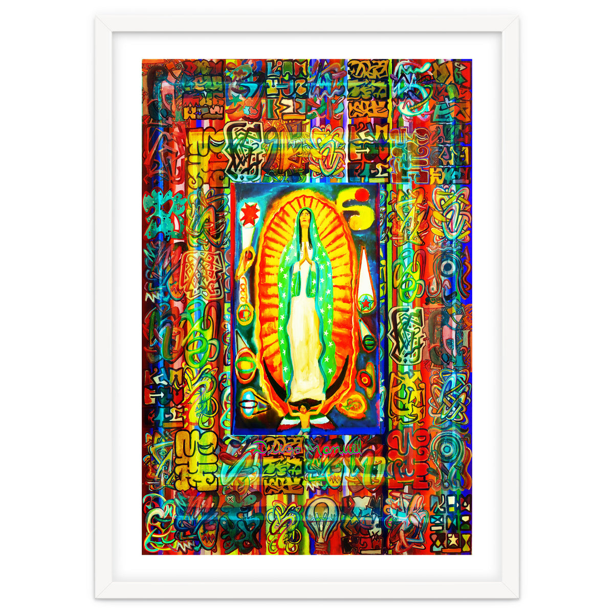 Graffiti Digital 2022 334 and Virgin of Guadalupe