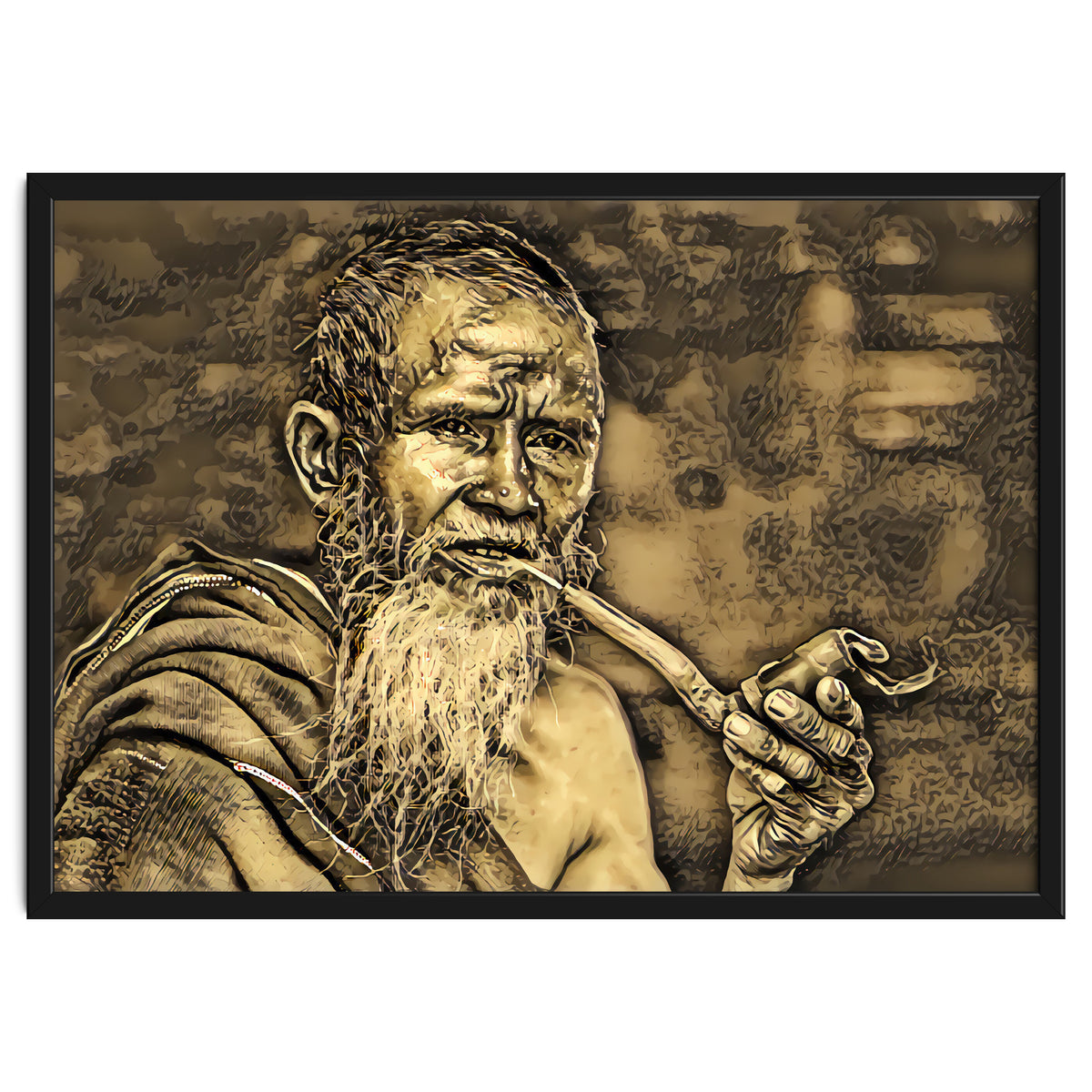 Old Man with Pipe