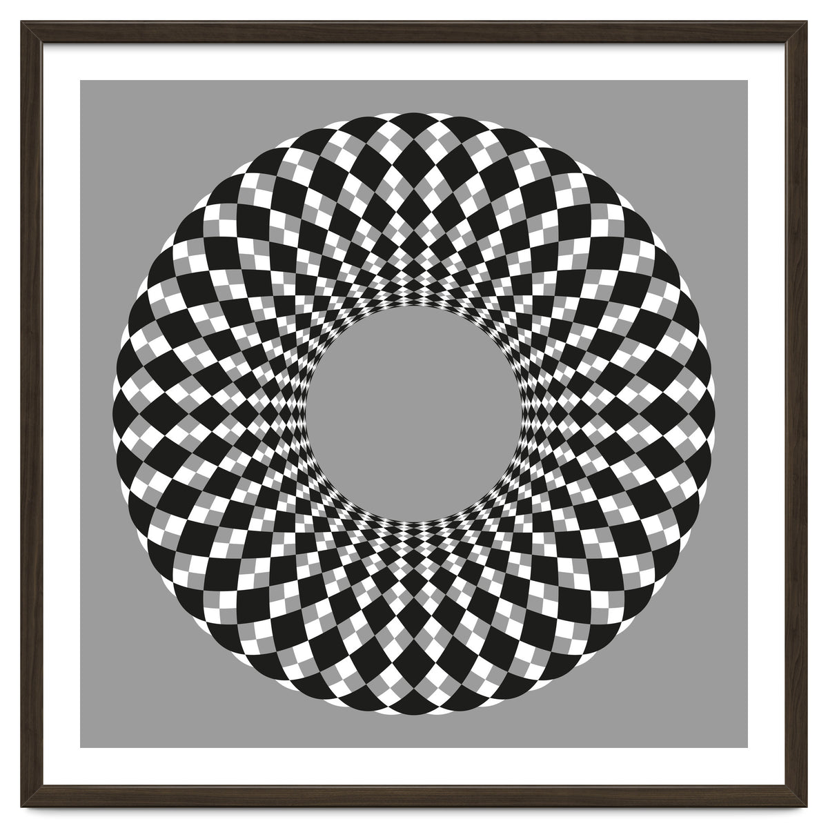 Black and white round