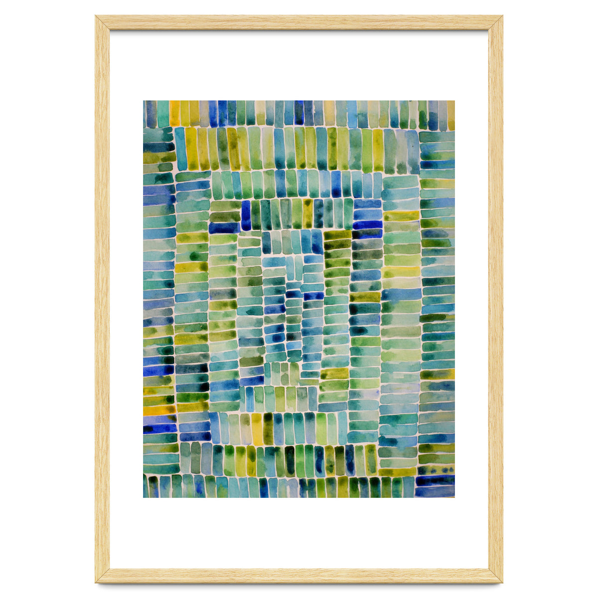 Abstract rectangle pattern in green