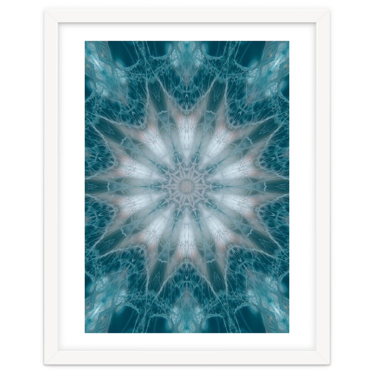 Mandala - Green, White, Rose