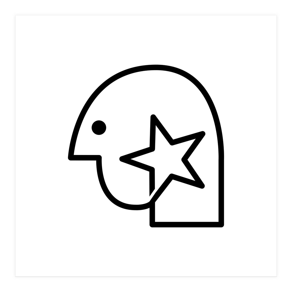 Head Star_White (Print Only)
