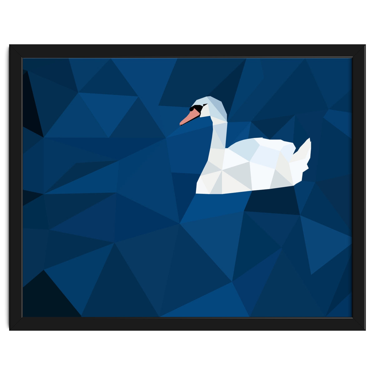 Swan In Water Artwork