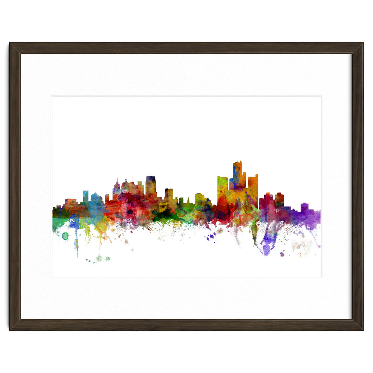 Detroit Michigan Skyline