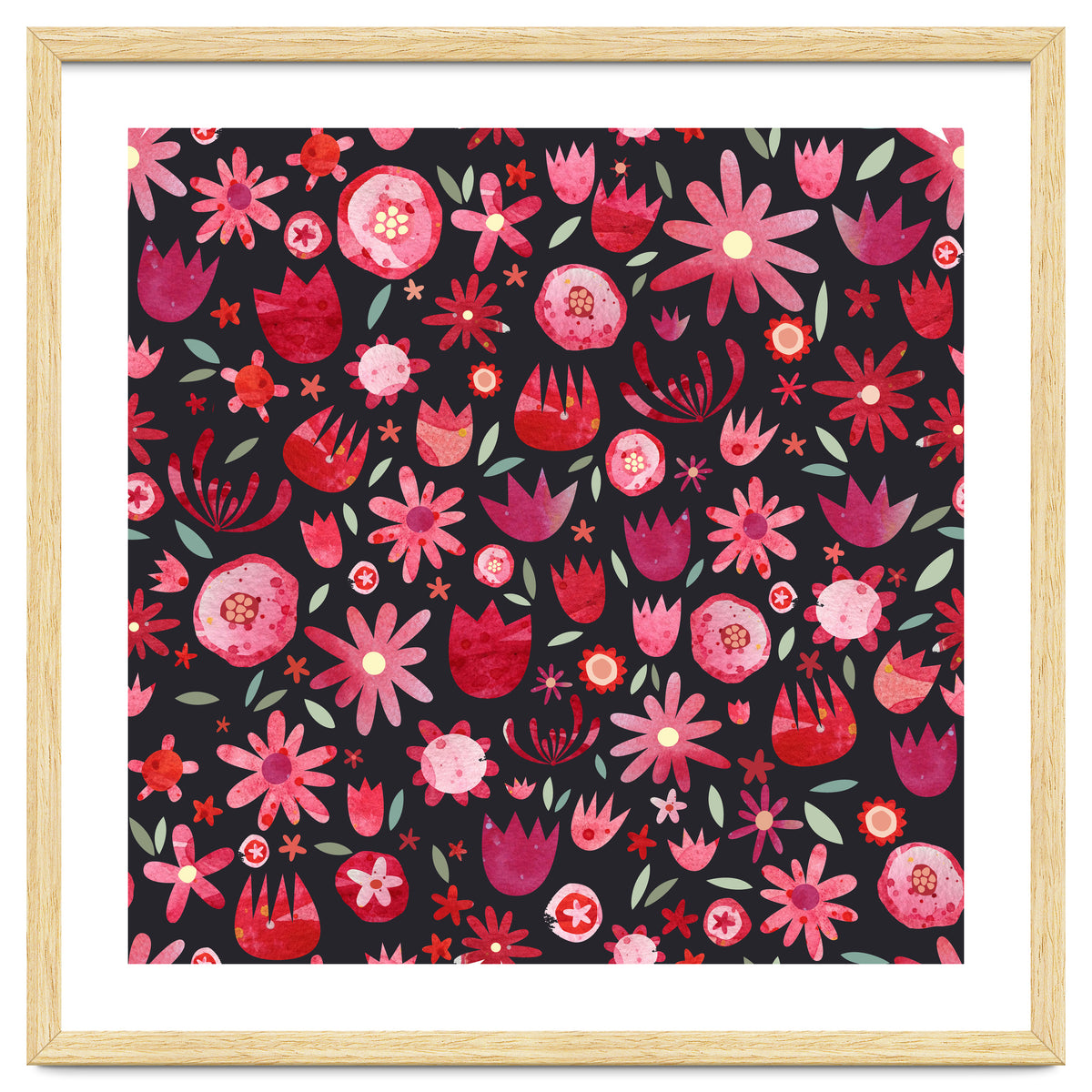 Summer Flower Circle Dark