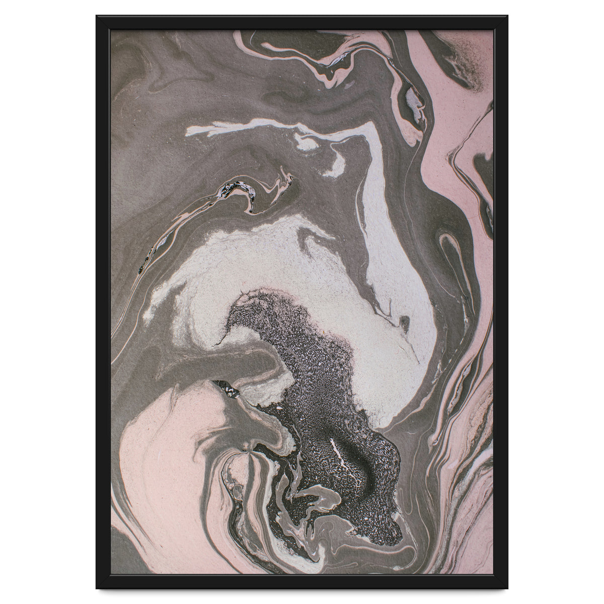 Pink and gray marbled paper