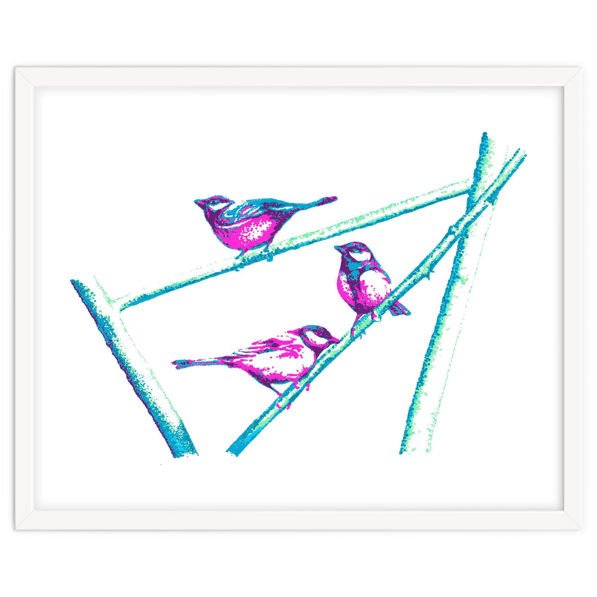 Garden Birds On A Branch