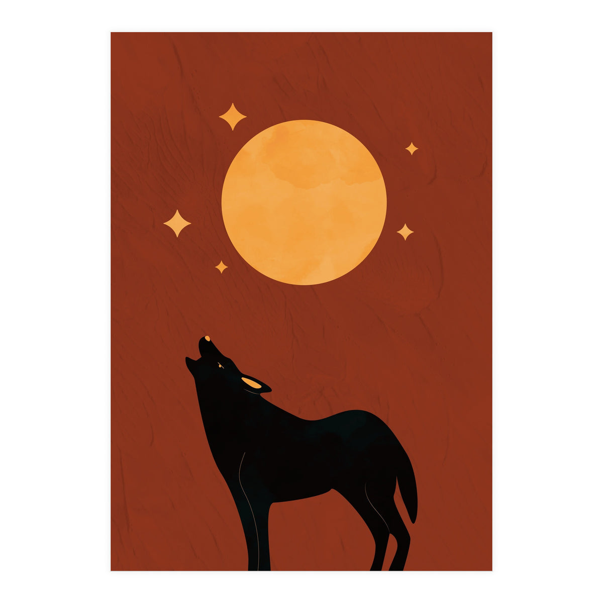 Wolf Full Moon (Print Only)