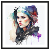 Watercolor Pirate Woman #5