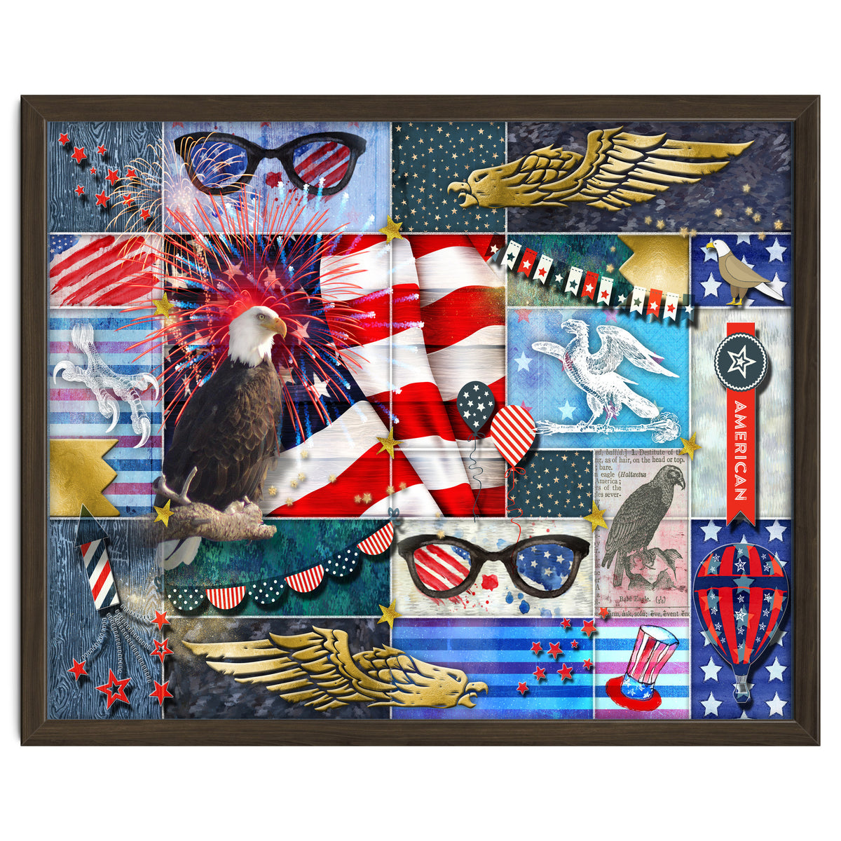 Americana Eagles Collage