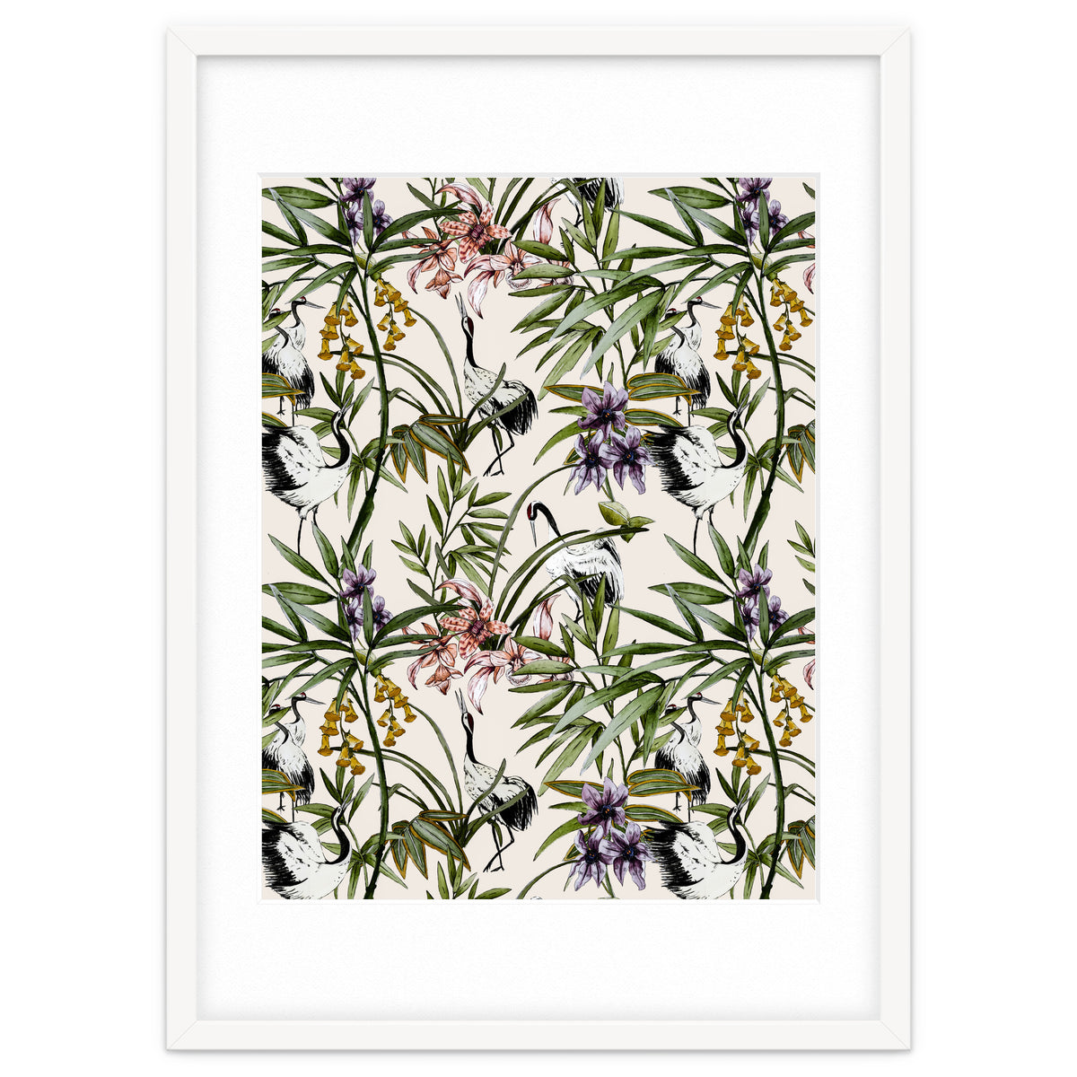 Asian crane pattern - 02