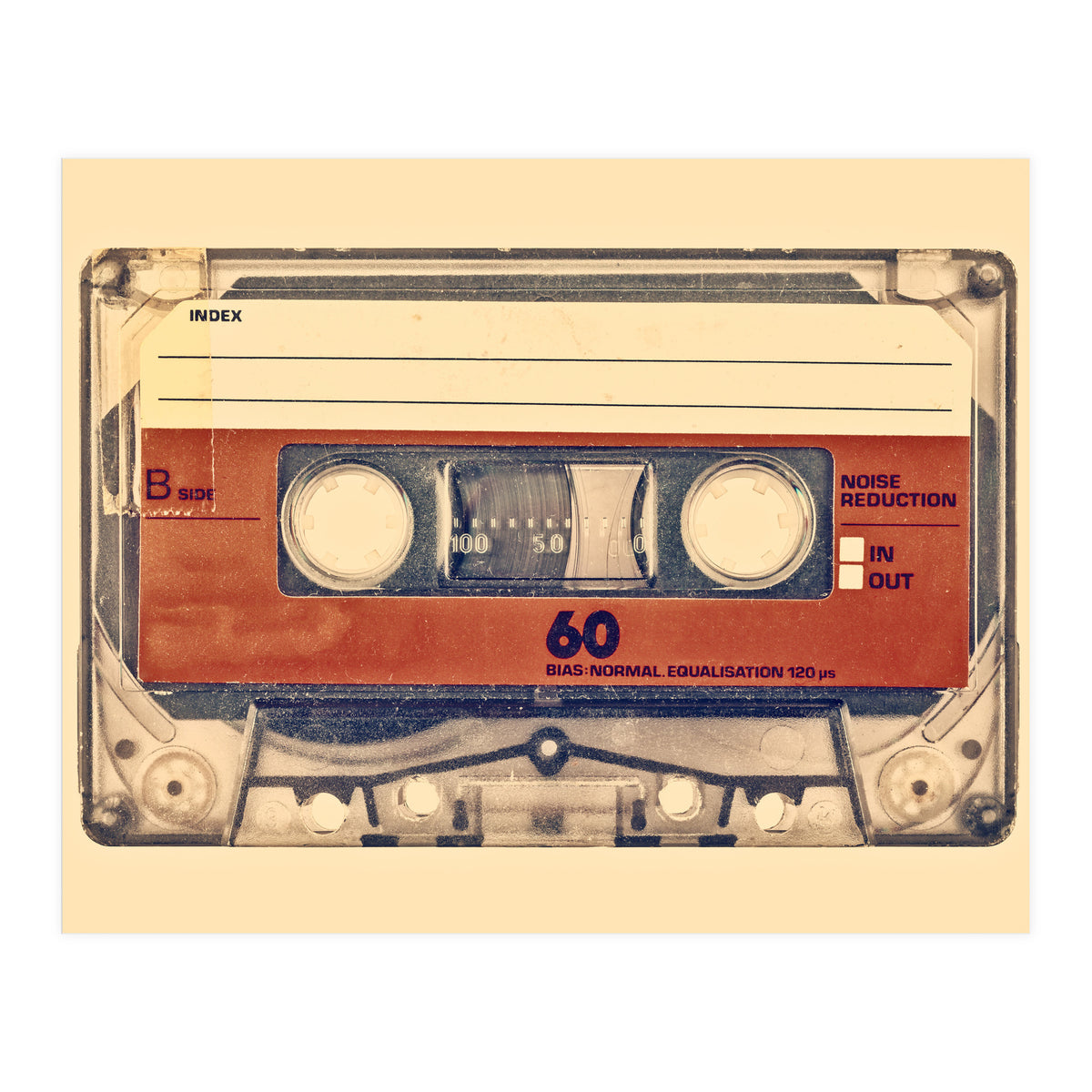 The retro audio compact cassette (Print Only)