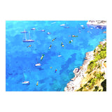 Capri Islands | Tropical Travel Summer Island | Ocean Sea Beach Swim Sail Painting  (Print Only) thumbnail