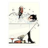 Catwoman in the Bath, funny Bathroom Humour (Print Only) thumbnail