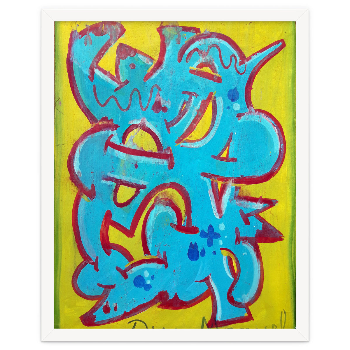 Forma Celeste Sobre Amarillo 3