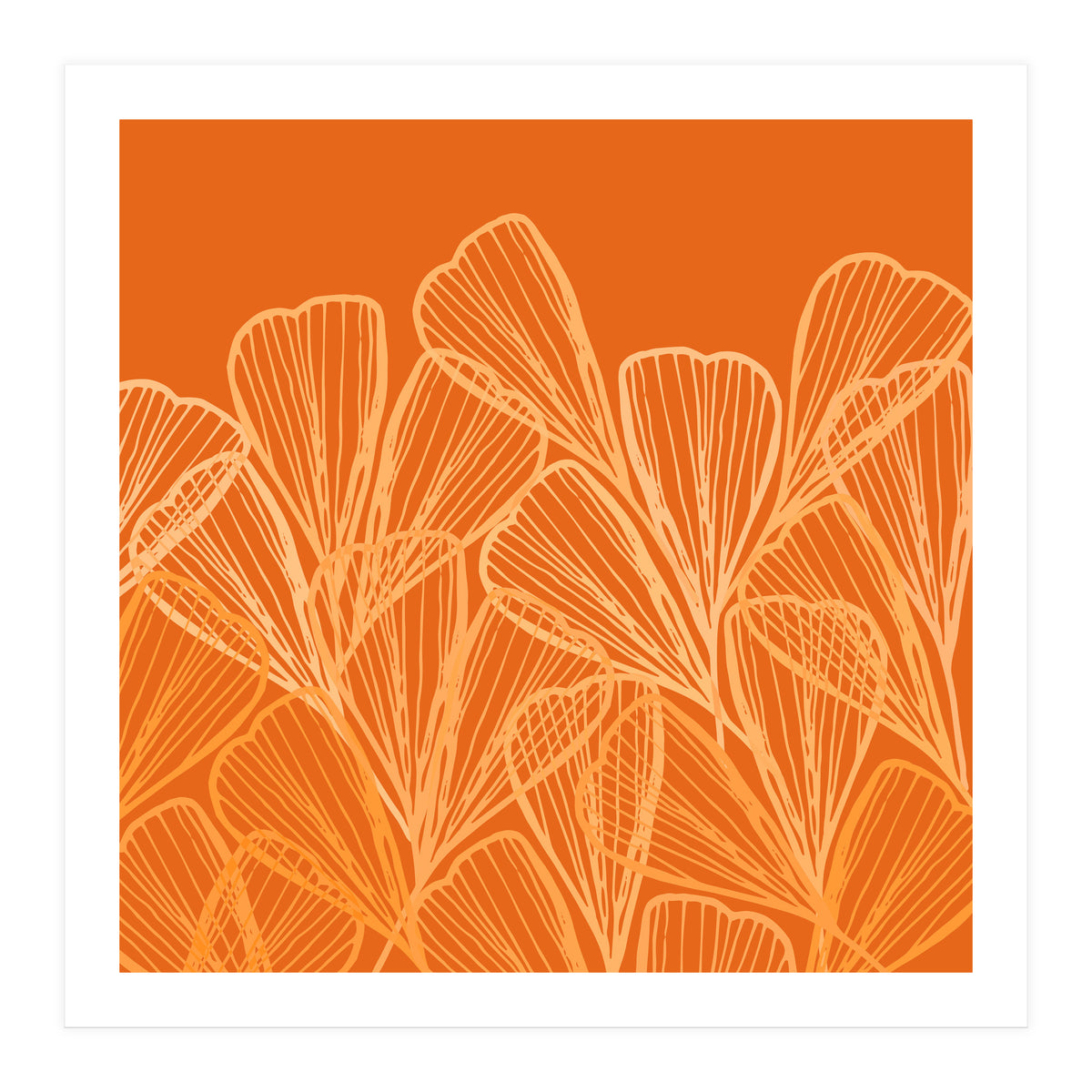 Coastal Orange Flora (Print Only)