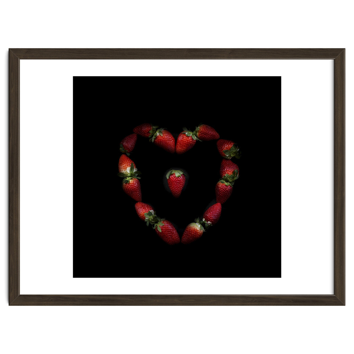 Heart of strawberries