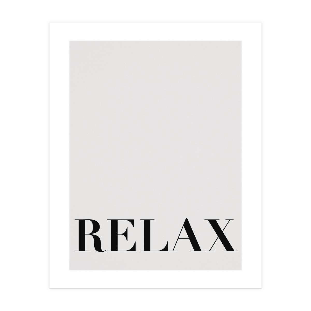 Relax White (Print Only)