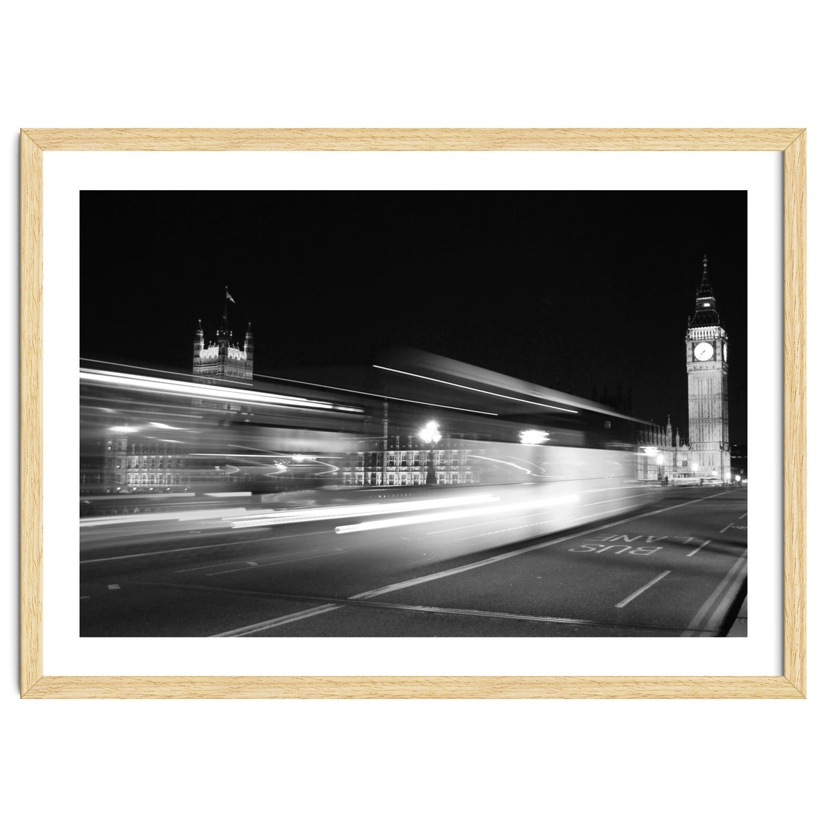 Big Ben At Night - black and white