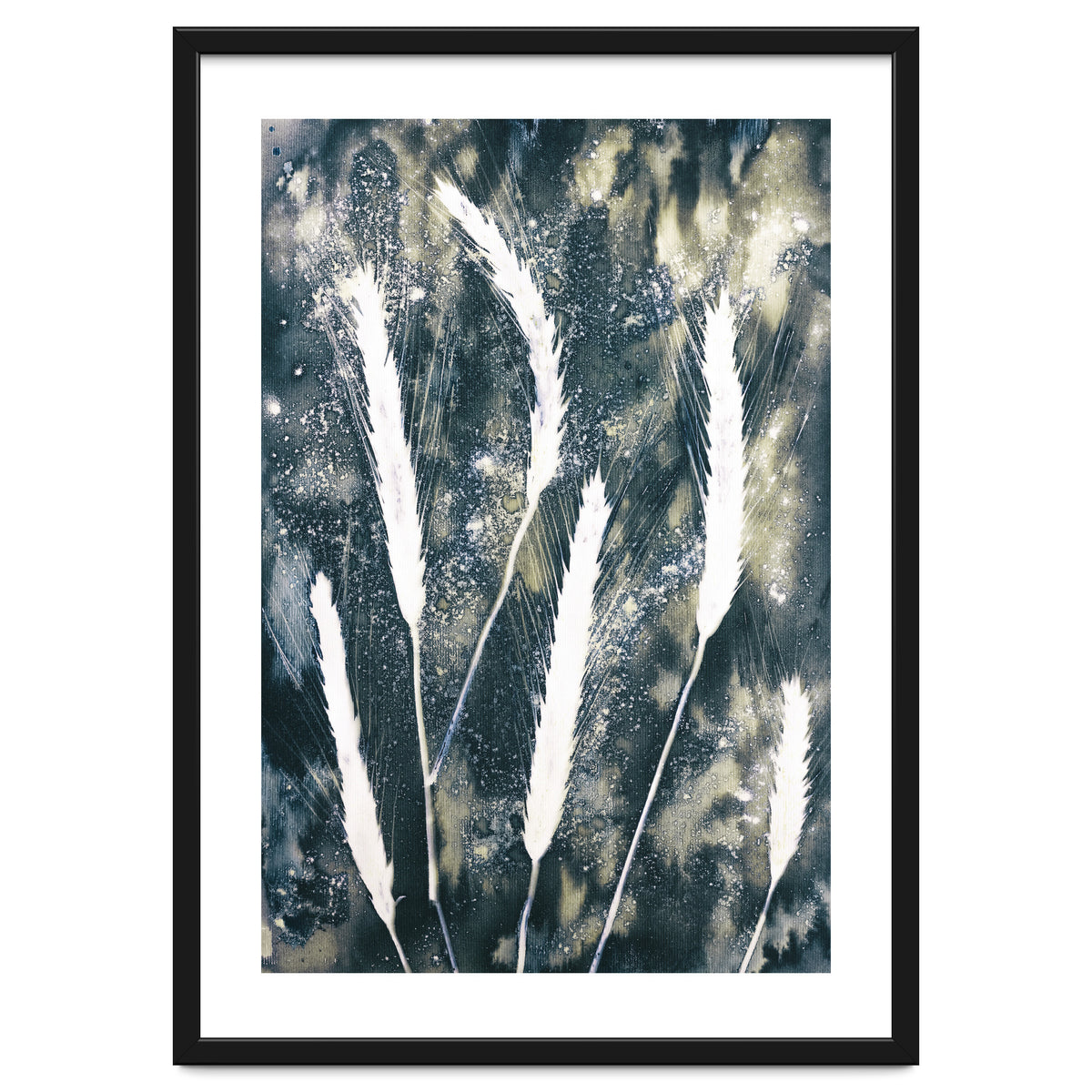 Indigo Blue Botanical Leaves No. 15