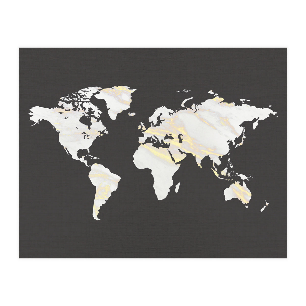 Marbel Gold World Map (Print Only)