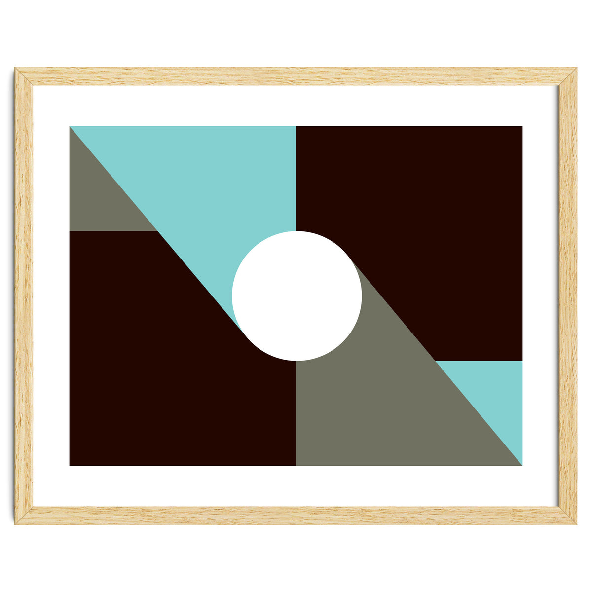 Geometric Shapes No. 29 - baby blue & grey