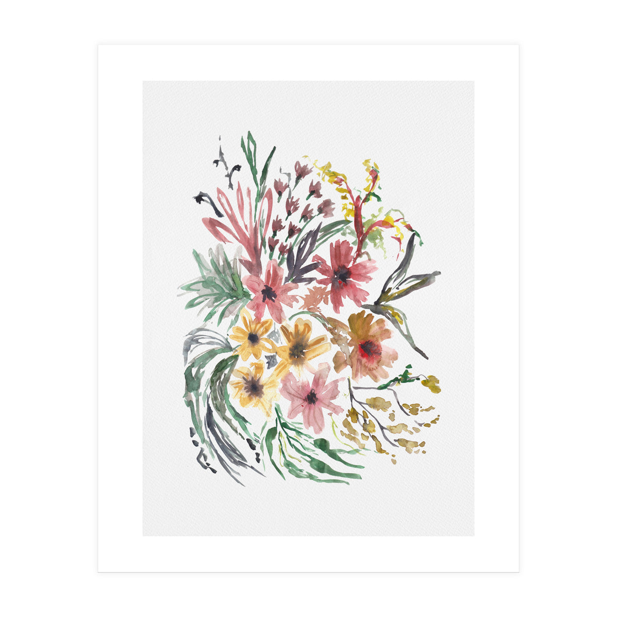 Earthy florals garden (Print Only)