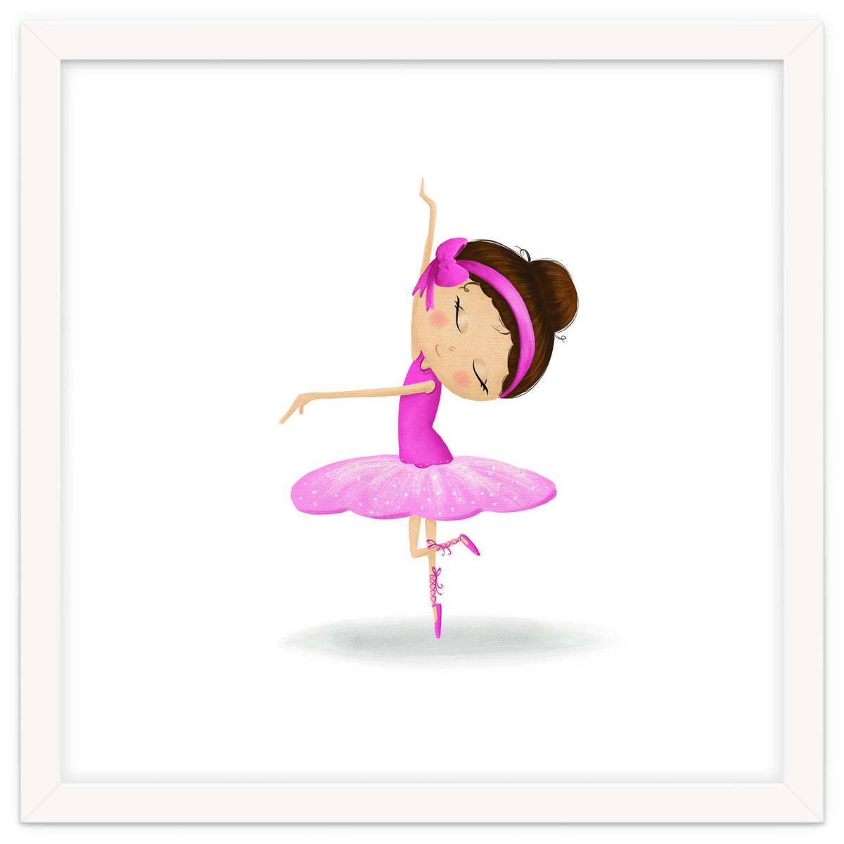 Adorable Twirling Ballerina Nursery Print