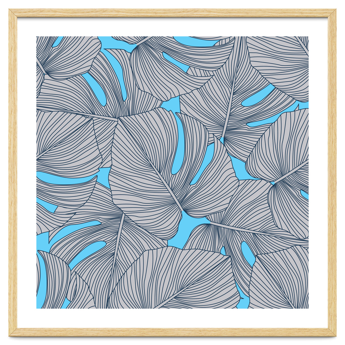 Leaves On Blue