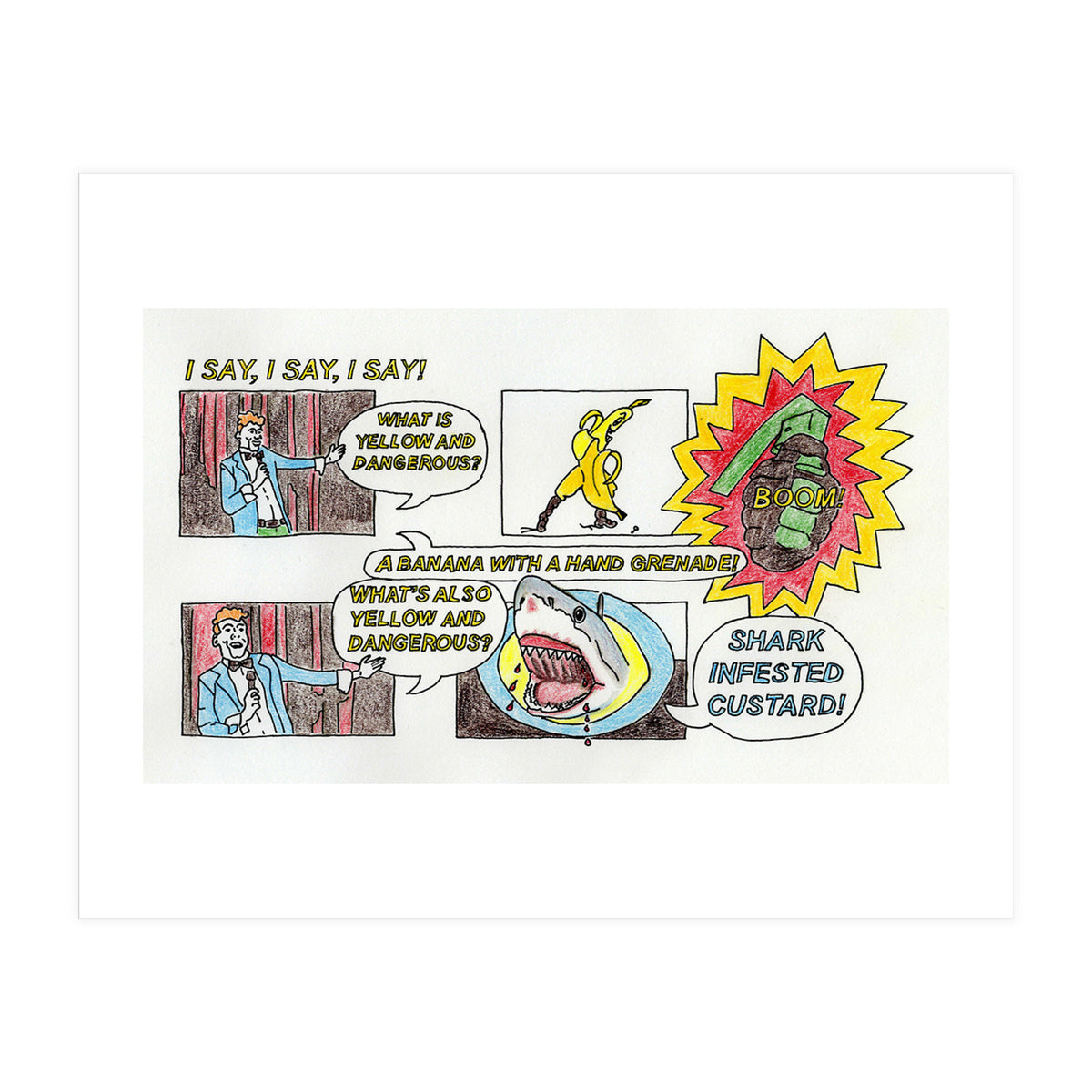 Yellow And Dangerous Joke (Print Only)